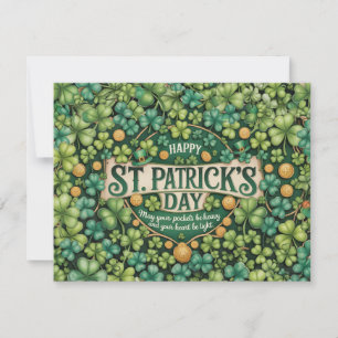 Carte Conception de célébration du trèfle irlandais