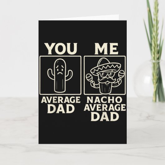 Carte Conception de chapeau de cactus amusant pour papa (Devant)