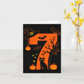 Carte Conception de chat noir d'Halloween numéro 7 effra (Fleur jaune)