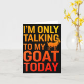 Carte Conception de chèvre drôle pour hommes femmes enfa (Fleur jaune)