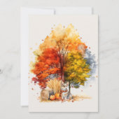 Carte Conception de chien d'automne à l'aquarelle - Corg (Devant)