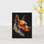 Carte Conception de chien zombie Halloween drôle (Fleur jaune)