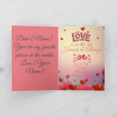 Carte Conception de citation d'amour romantique | Amour (Intérieur)
