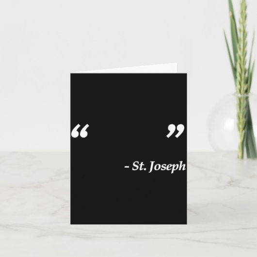 Carte Conception de citation de foi catholique Saint Jos (Devant)