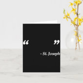 Carte Conception de citation de foi catholique Saint Jos (Fleur jaune)
