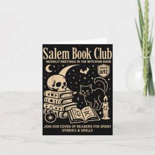 Carte Conception de club de lecture de sorcière d'Hallow