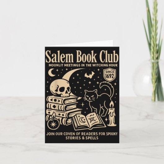Carte Conception de club de lecture de sorcière d'Hallow (Devant)