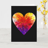 Carte Conception de coeur d'art abstrait (Fleur jaune)