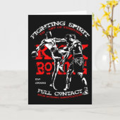 Carte Conception de combattant de kick boxing pour les f (Fleur jaune)