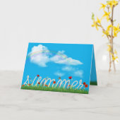 Carte conception de corde d'été avec des pavots (Fleur jaune)