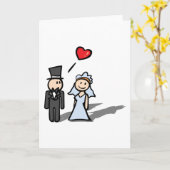 Carte Conception de couples de "jour du mariage" (Fleur jaune)