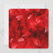 Carte Conception de cristal abstrait rouge Texte personn (Dos)