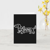 Carte Conception de dachshund cool pour hommes femmes ch (Fleur jaune)