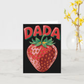 Carte Conception de Dada de fraise mignonne pour des pap (Fleur jaune)