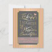 Carte Conception de devis mariage, avec des lettres pers (Devant)