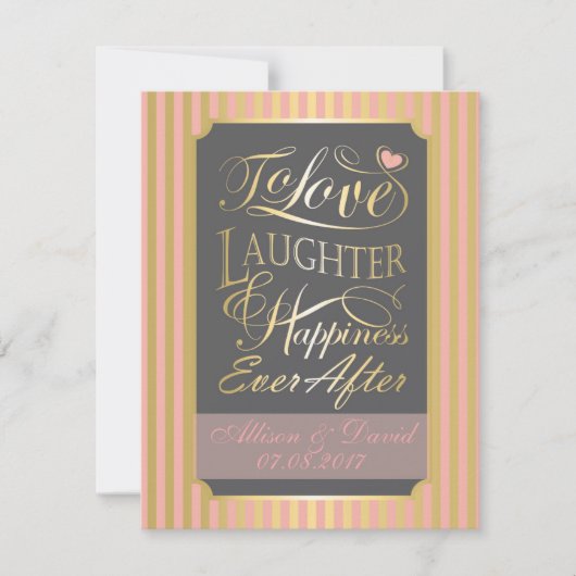 Carte Conception de devis mariage, avec des lettres pers (Devant)