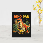 Carte Conception de dinosaure Daddysaurus pour la fête d (Fleur jaune)