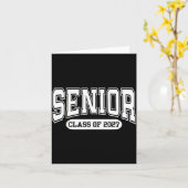Carte Conception de dos de senior pour la promotion 2027 (Fleur jaune)