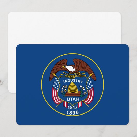 Carte Conception de drapeau d'état de l'Utah (Devant / Derrière)