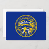 Carte Conception de drapeau d'état du Nébraska (Devant / Derrière)