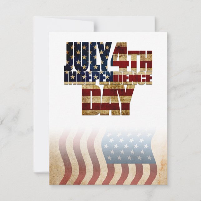 Carte Conception de drapeau patriotique du 4 juillet (Devant)