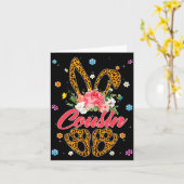 Carte Conception de famille assortie Cousin Léopard Lapi (Fleur jaune)