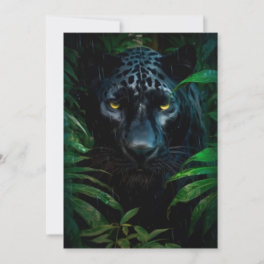 Carte Conception de faune de jungle de panthère noire my (Devant)