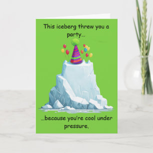 Carte Conception de fête d'anniversaire humoristique Ice