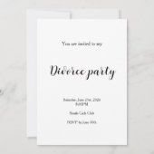 Carte Conception de fête de divorce drôle « Enfin libre (Dos)