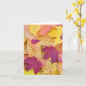 Carte Conception de feuilles d'automne (Fleur jaune)