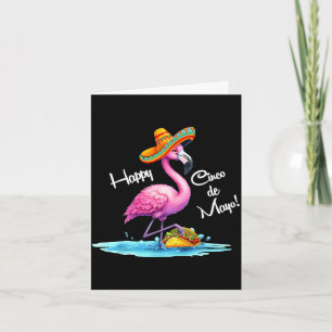Carte Conception de flamant rose Cinco de Mayo joyeux av