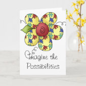 Carte Conception de fleur de morceaux de puzzle de (Fleur jaune)