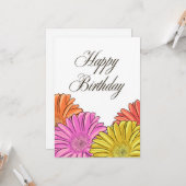 Carte Conception de fleurs de naissance d'avril (Devant/Arrière en situation)