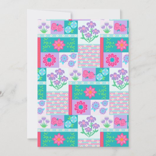 Carte Conception de fleurs vibrantes en fleurs (Devant)