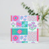 Carte Conception de fleurs vibrantes en fleurs (Debout devant)