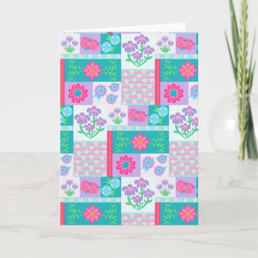 Carte Conception de fleurs vibrantes en fleurs (Devant)