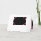 Carte Conception de flocon de neige noir et rose romanti (Dos)