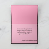 Carte Conception de flocon de neige noir et rose romanti (Intérieur)