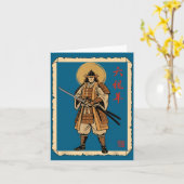 Carte Conception de foi de samouraï guerrier sritual chr (Fleur jaune)