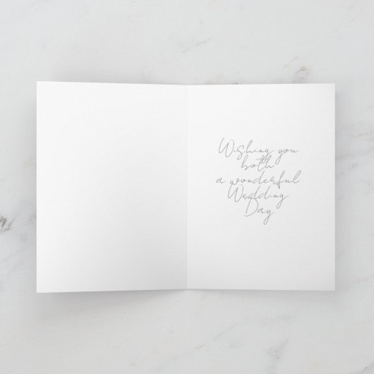 Carte Conception de gâteau de mariage Mr & Mrs (Intérieur)
