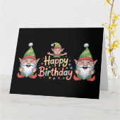 Carte Conception de Gnome et d'Elf pour Joyeux Anniversa (Fleur jaune)