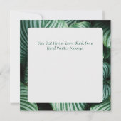 Carte Conception de grandes feuilles, nom(s), message (Dos)