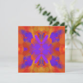 Carte Conception de graphisme abstrait orange violet et  (Debout devant)