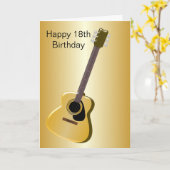 Carte Conception de guitare personnalisée 18e anniversai (Fleur jaune)