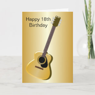 Carte Conception de guitare personnalisée 18e anniversai