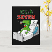 Carte Conception de jeu de mots de costume Sick Seven 67 (Fleur jaune)