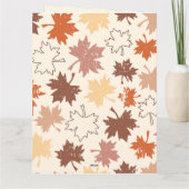 Carte conception de jour de Thanksgiving, feuilles natur (Dos)