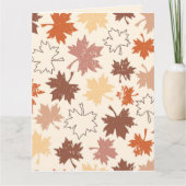 Carte conception de jour de Thanksgiving, feuilles natur (Devant)