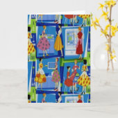 Carte Conception de la femme au foyer des années 50 (Fleur jaune)