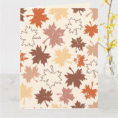 Carte Conception de la journée de Thanksgiving, feuilles (Fleur jaune)